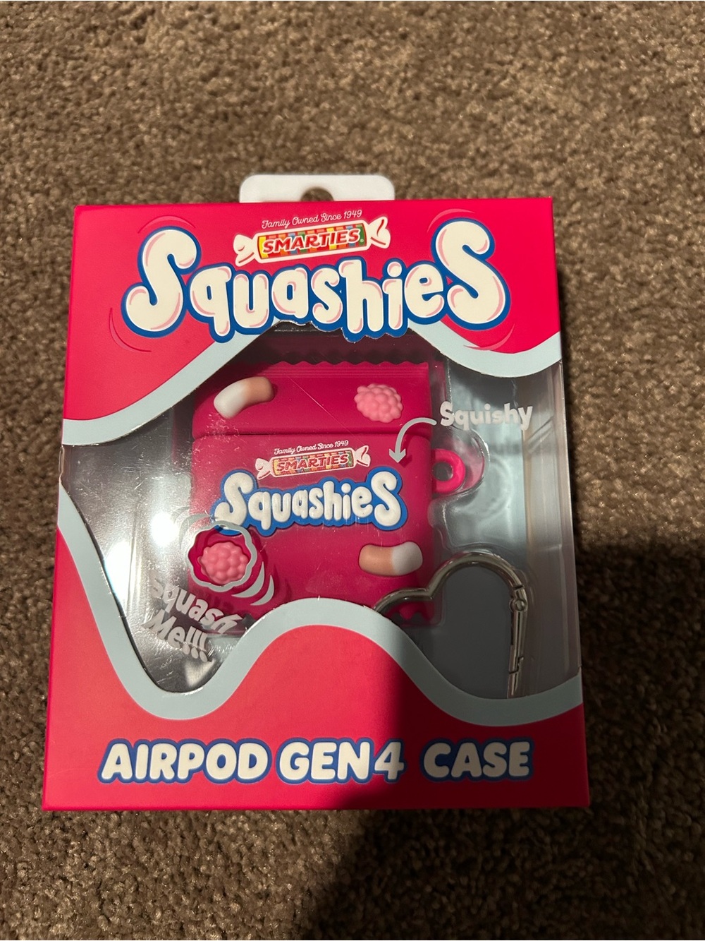 Squashies AirPod Gen4 Case Smarties Case - Hot Pink